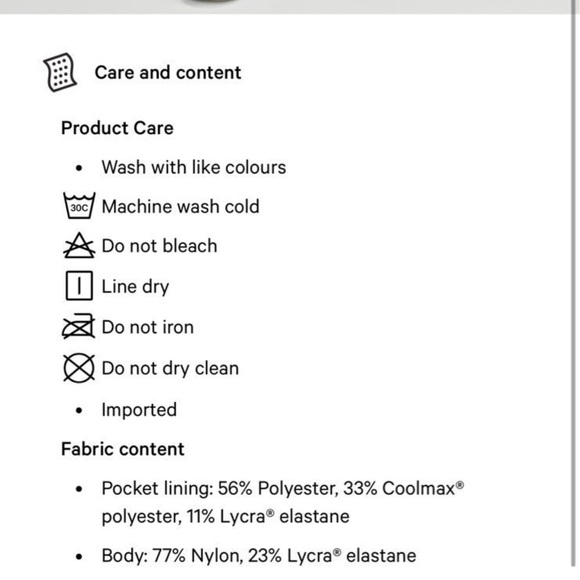 Lululemon black and white Wunder Train 25”L - Picture 7 of 8